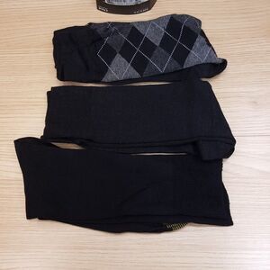 GOLD TOE Mens Crew Dress Socks Black Argyle Heathered 3-Pack Reinforced Toe